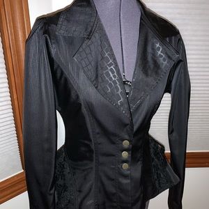 Enita Black Cheetah Print Women’s Blazer M